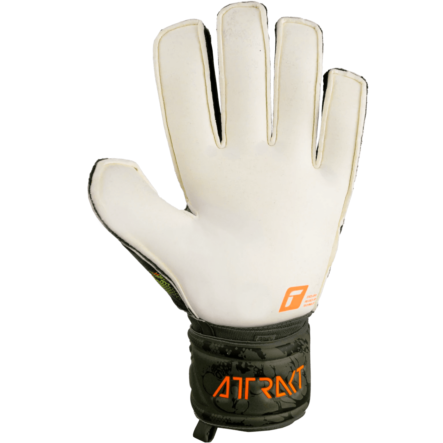 Reusch Attrakt Grip Desert Bloom Collection Goalkeeper Gloves - Olive Green-Orange (Single - Inner)