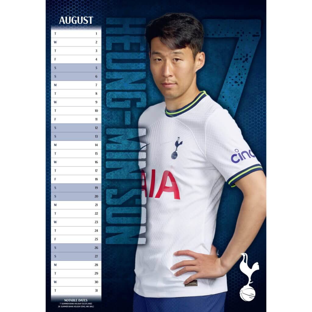 Tottenham 2023 Official Calendar (Son)
