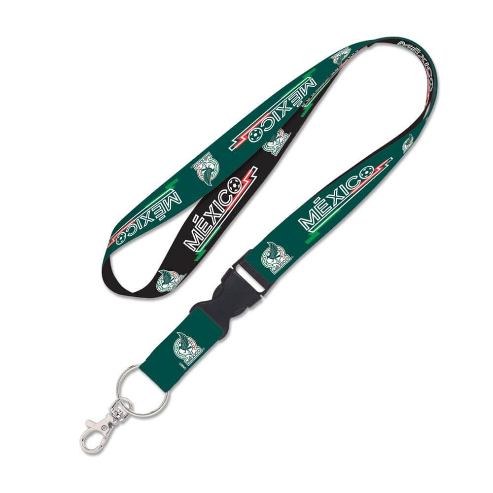 Wincraft Mexico 1" Lanyard - Green-Black (Front)