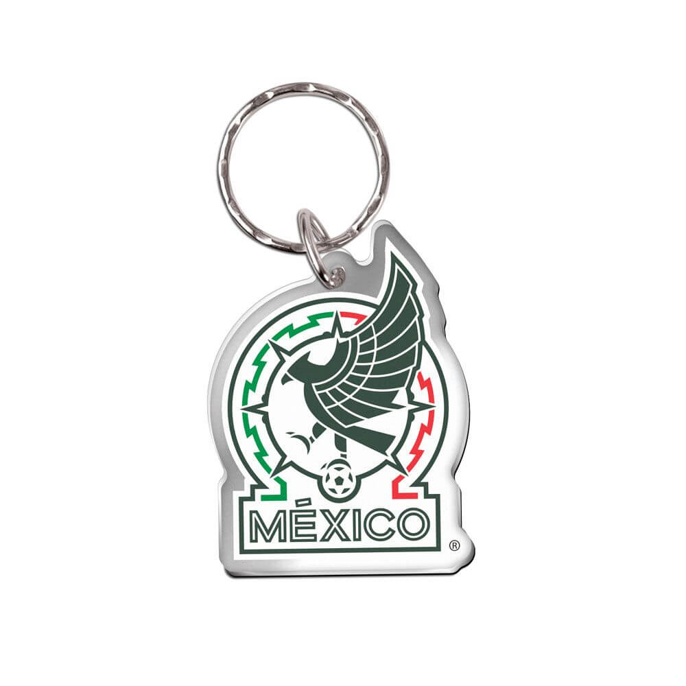 Wincraft Mexico Acrylic Key Ring - White-Green (Front)