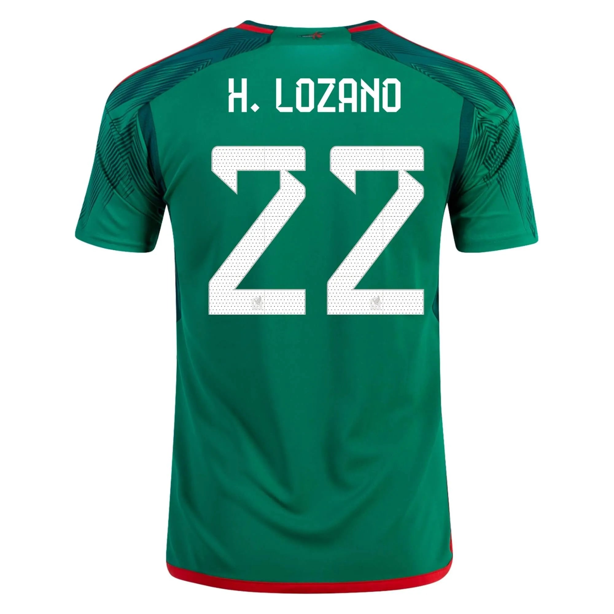 adidas 2022-23 Mexico Youth Home Jersey - Green-Red