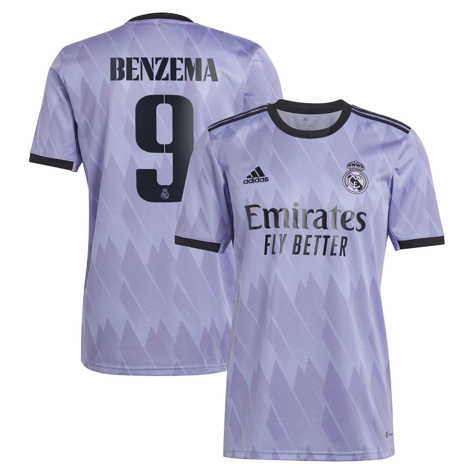 adidas 2022-23 Real Madrid Away Soccer Jersey - Light Purple adidas 2022-23 Real Madrid Away Soccer Jersey - Light Purple