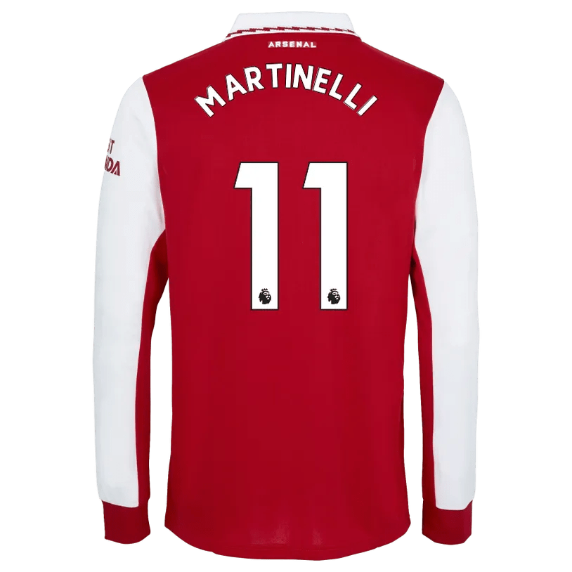 adidas 22-23 Arsenal Home Long Sleeve Jersey - Scarlet-White