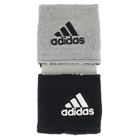 adidas Interval Reversible Wristband  Grey/Black (Both Sides)