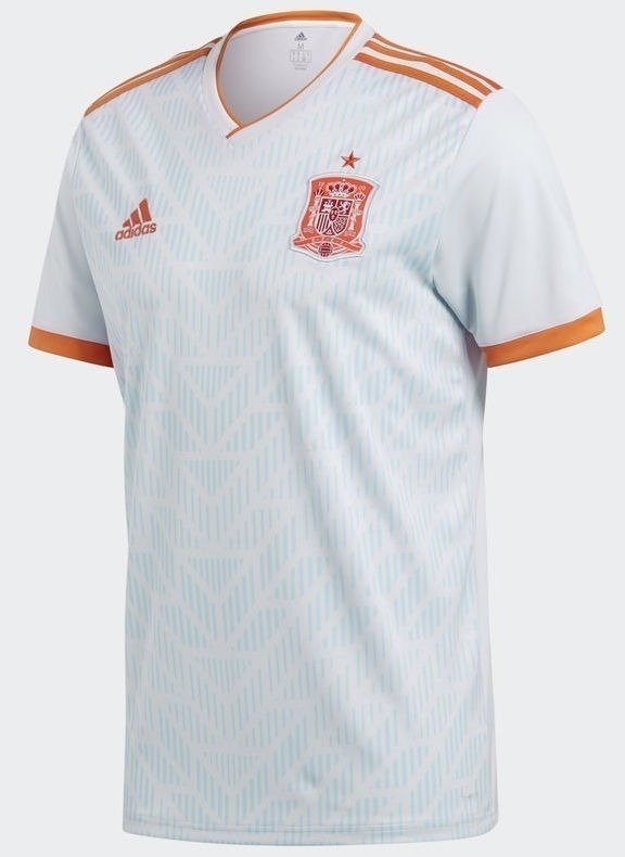 adidas Spain Youth 2018-2019 Away Jersey - Blue/Orange