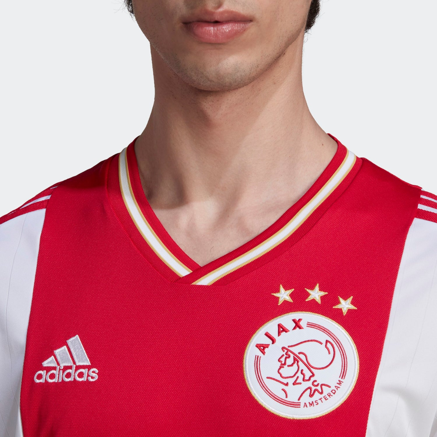 adidas 2022-23 Ajax Home Jersey - Red-White (Detail 1)