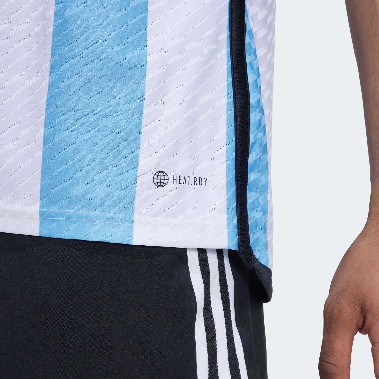adidas 2022-23 Argentina Authentic Home Jersey - White-Light Blue (Detail 2)