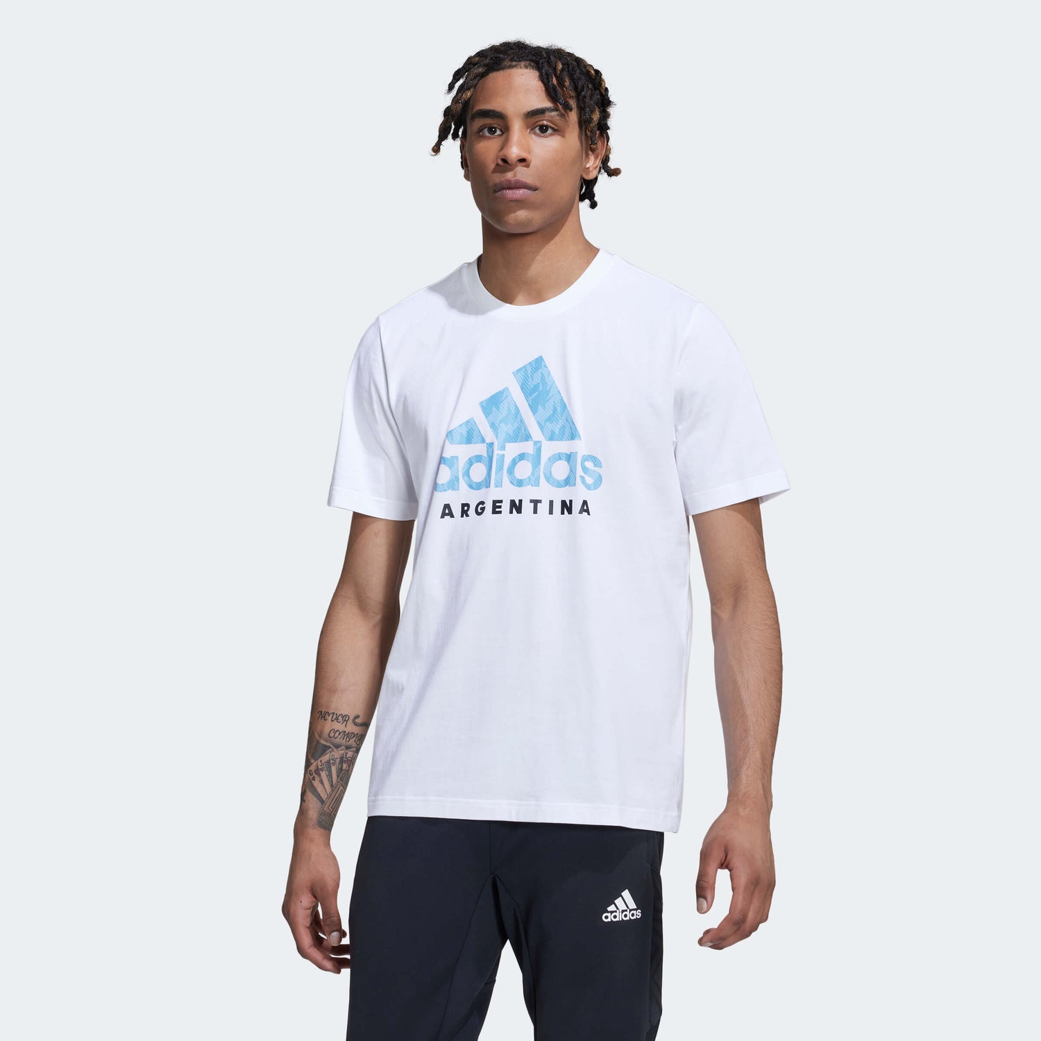 adidas 2022-23 Argentina Graphic Tee White (Model - Front)