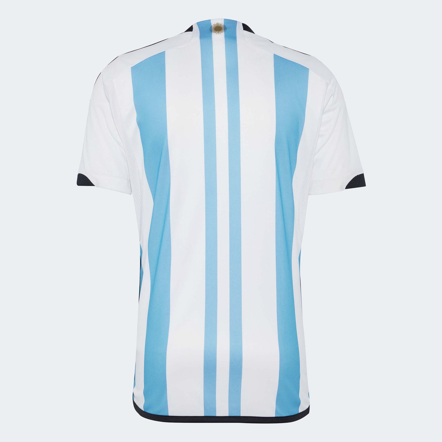 adidas 2022-23 Argentina Home Jersey World Cup 3 Star- White - Light Blue (Back)