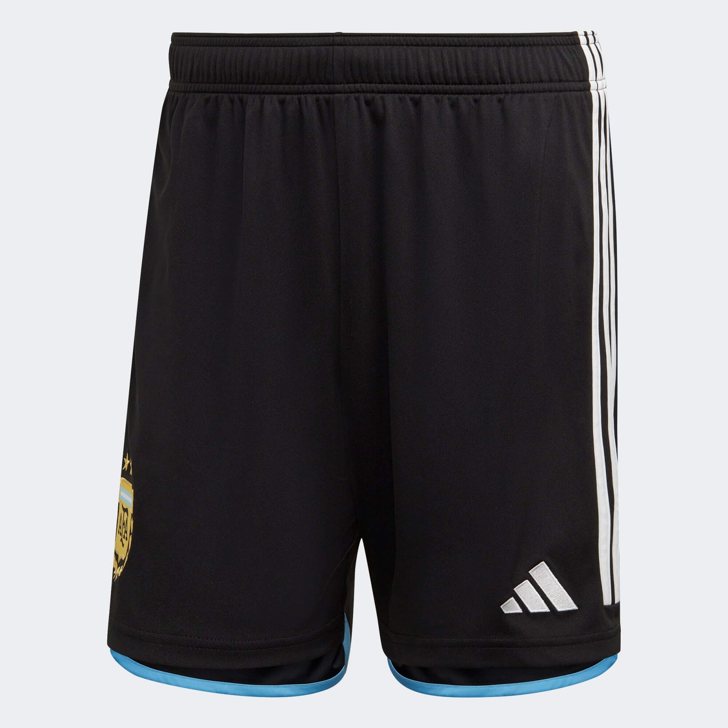 adidas 2022-23 Argentina Home Shorts - Black-White (Front)