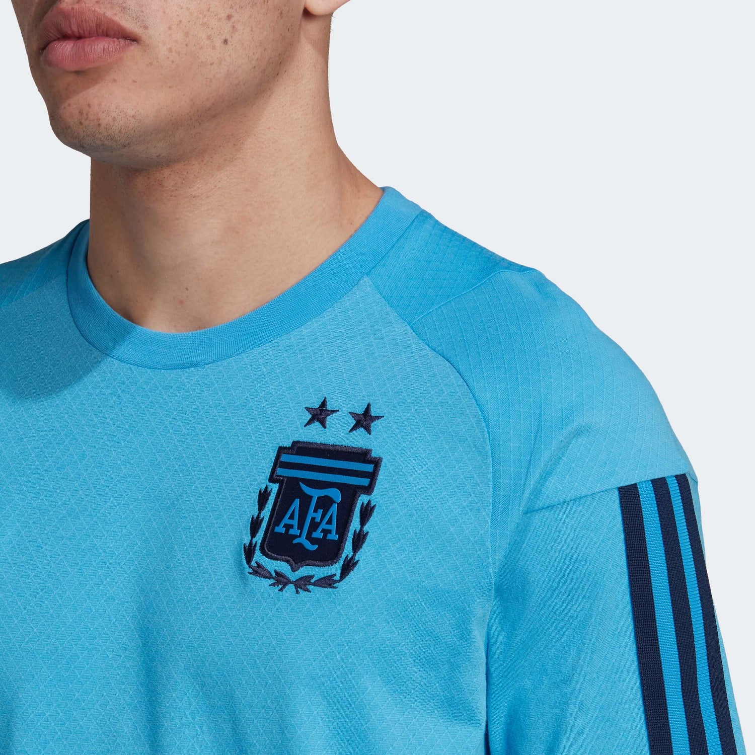 adidas 2022-23 Argentina Tiro Tee - Pulse Blue (Detail 1)