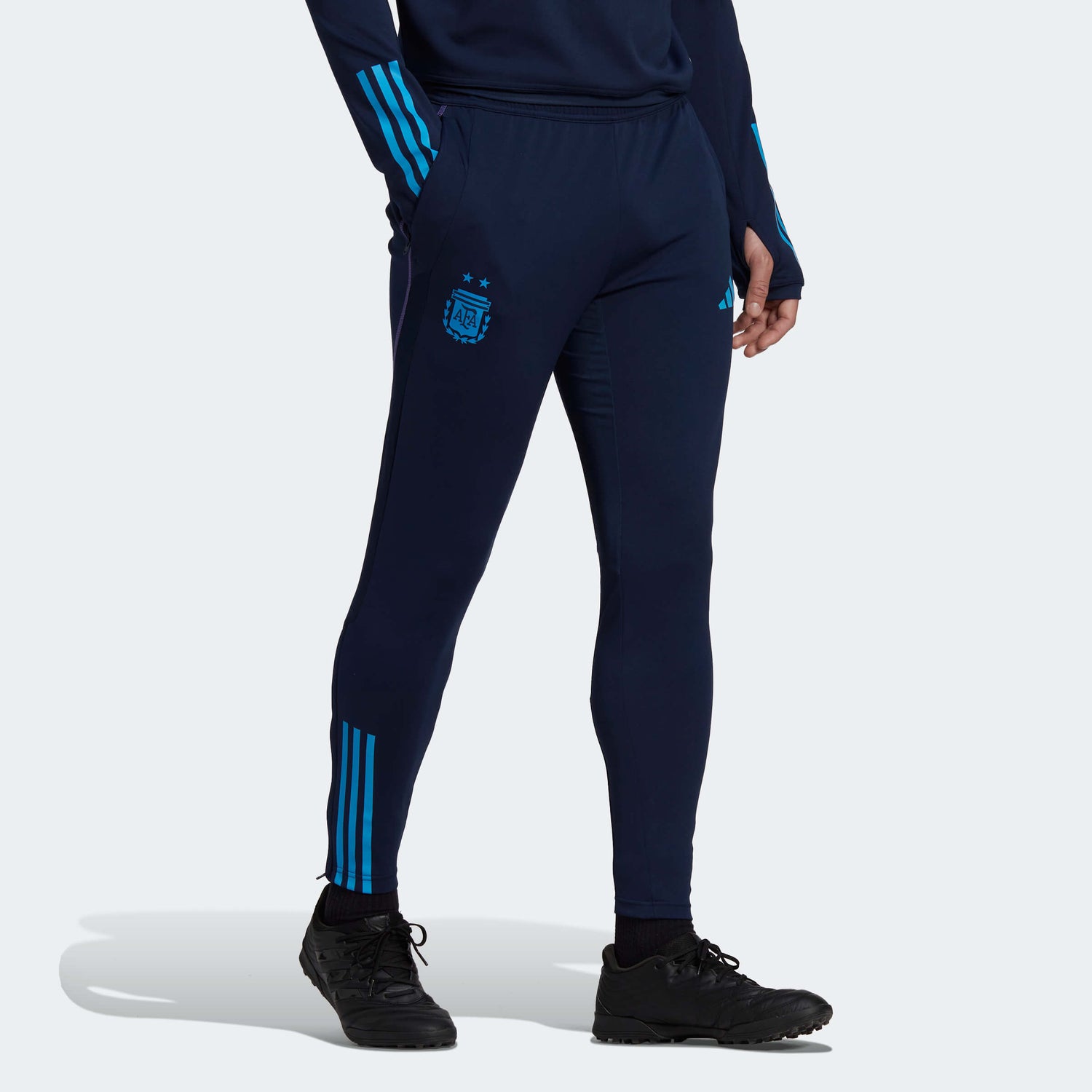 adidas 2022-23 Argentina Training Pants Night Indigo (Model - Front)