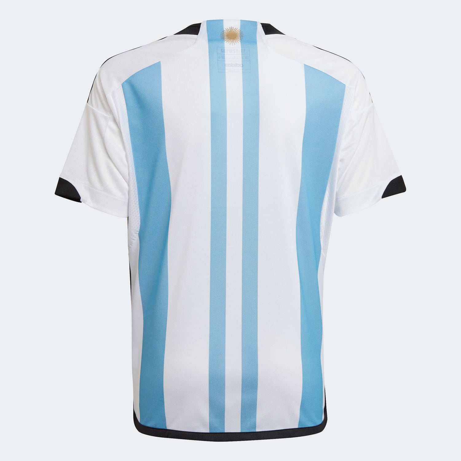 adidas 2022-23 Argentina Youth Home Jersey - White-Light Blue (Back)