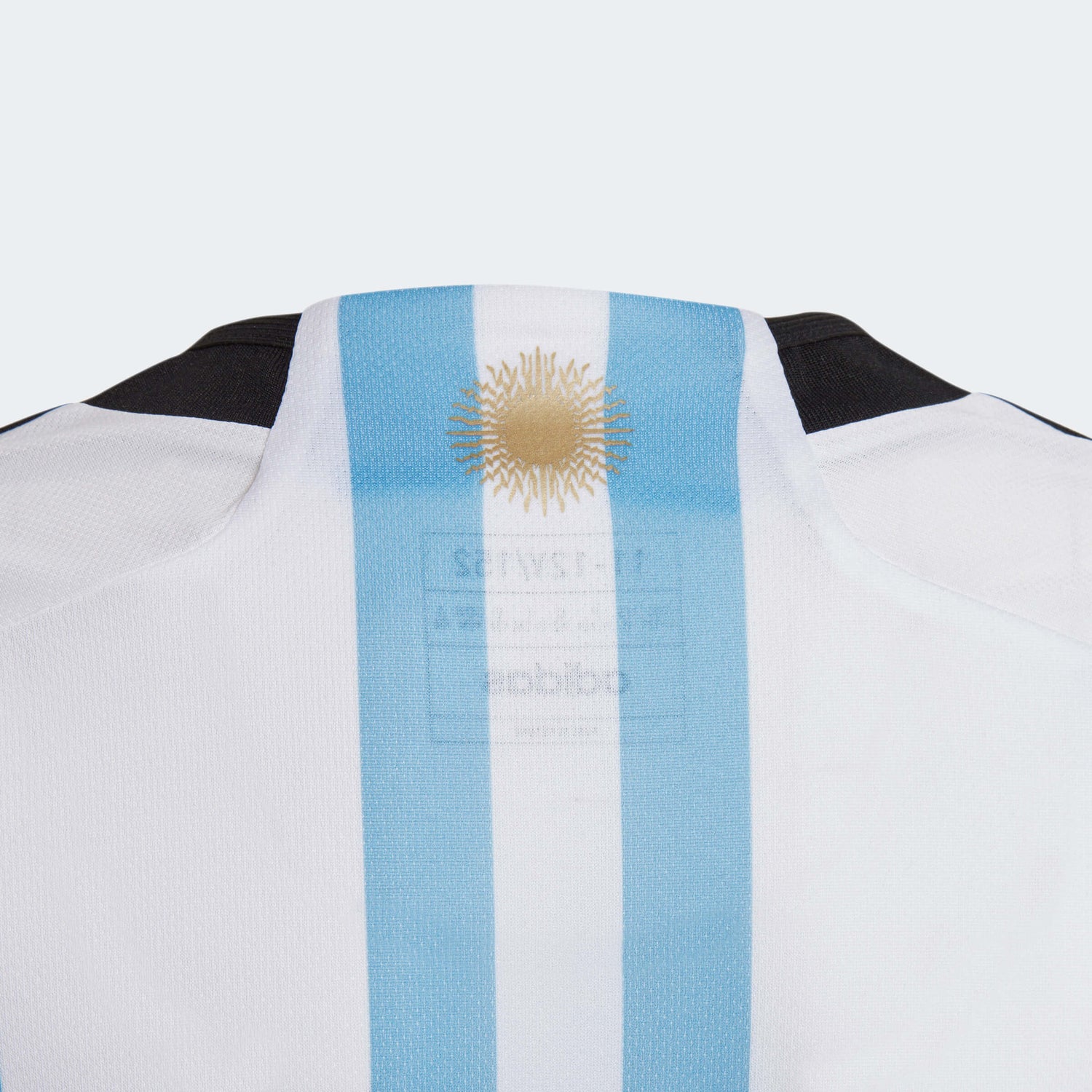 adidas 2022-23 Argentina Youth Home Jersey - White-Light Blue (Detail 1)