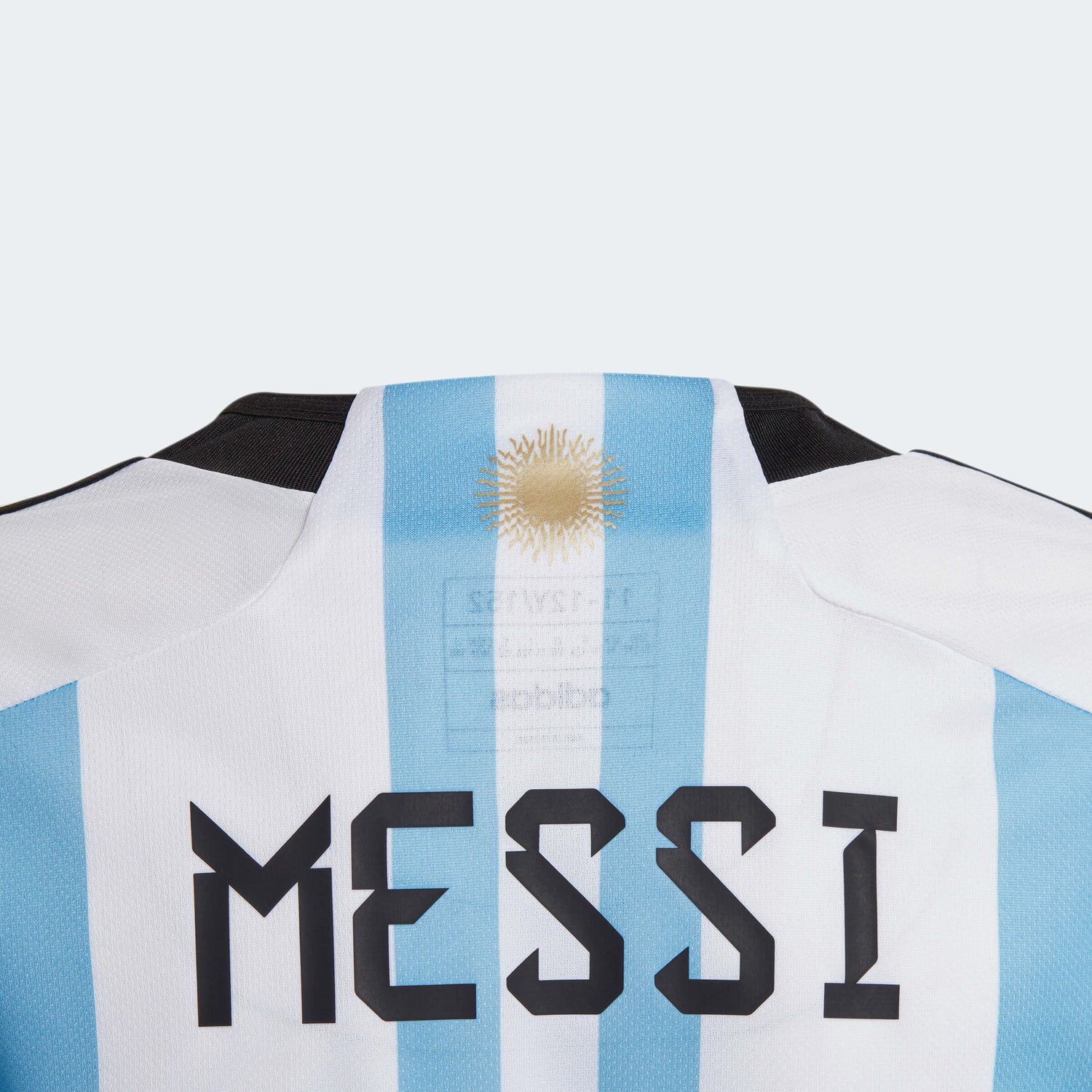 adidas 2022-23 Argentina Youth Home Messi #10 Jersey - White-Light Blue (Detail 2)