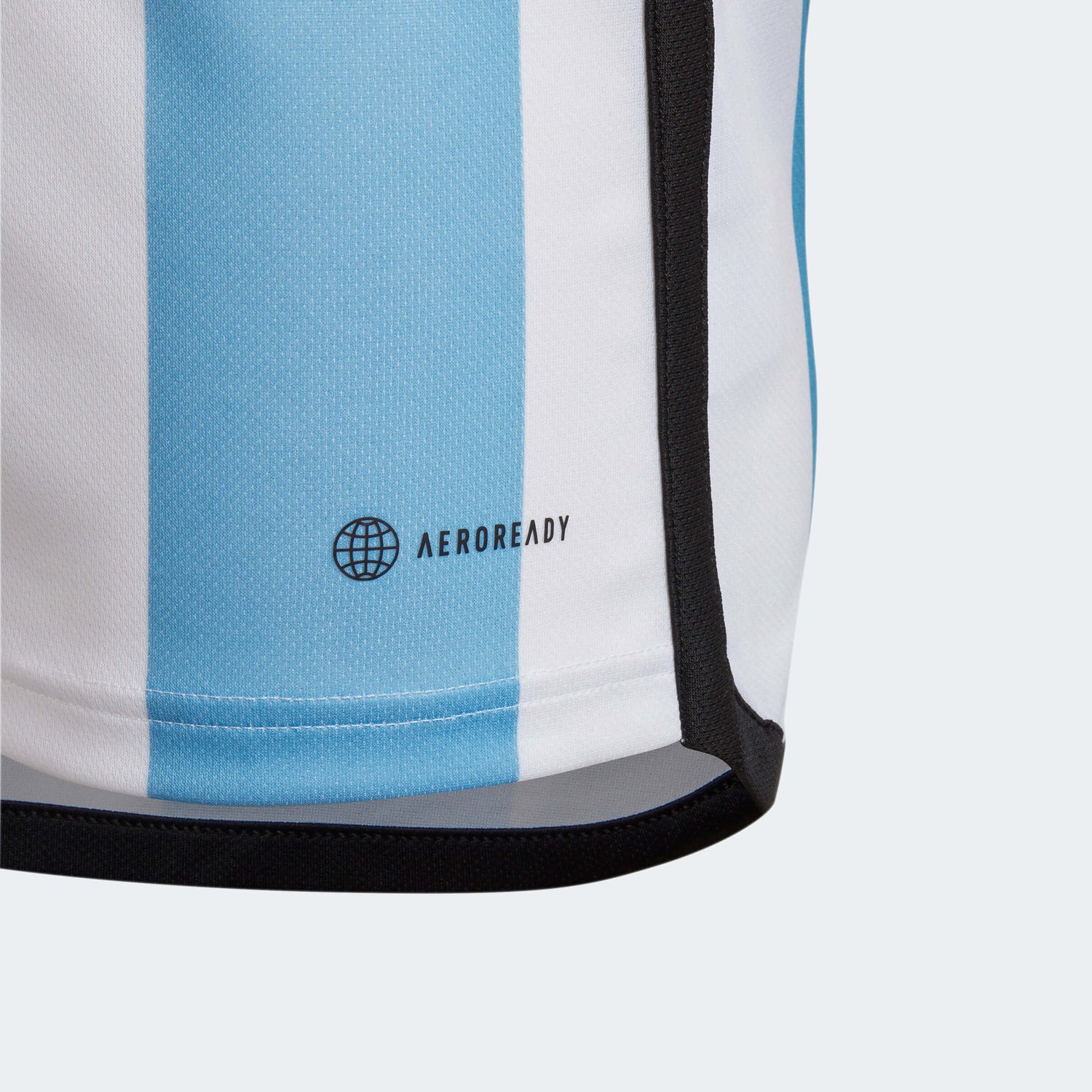 adidas 2022-23 Argentina Youth Home Messi #10 Jersey - White-Light Blue (Detail 3)