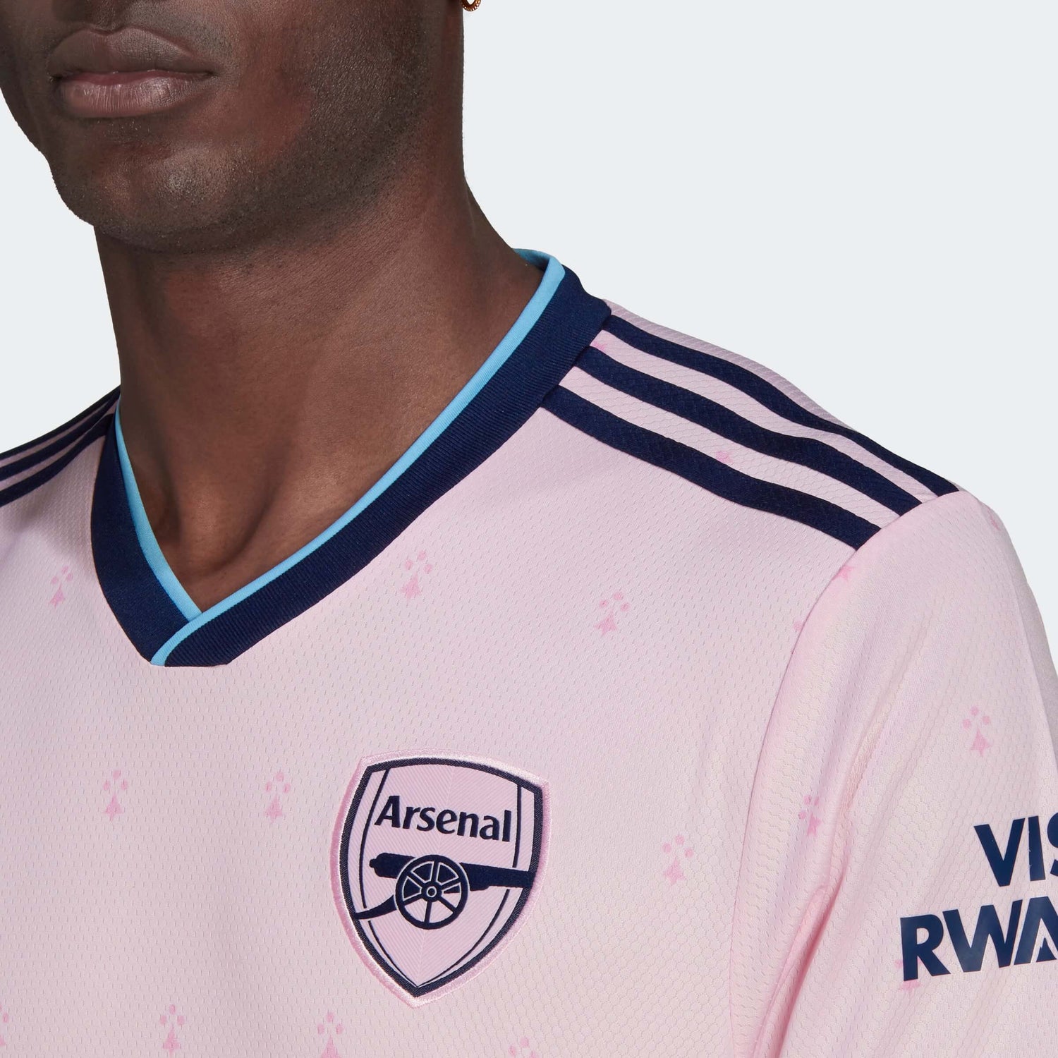 adidas 2022-23 Arsenal Third Jersey - Clear Pink (Detail 1)
