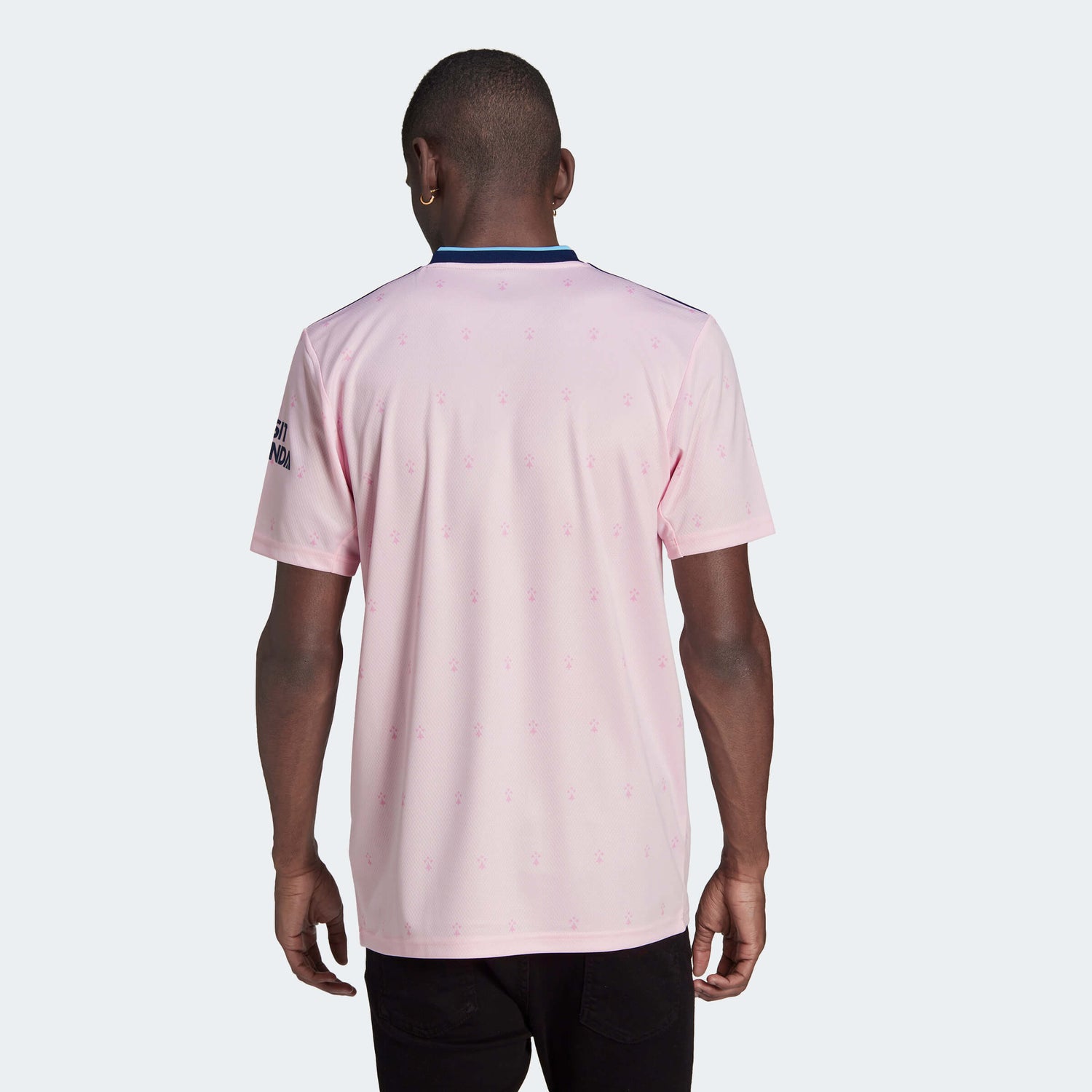 adidas 2022-23 Arsenal Third Jersey - Clear Pink (Model - Back)