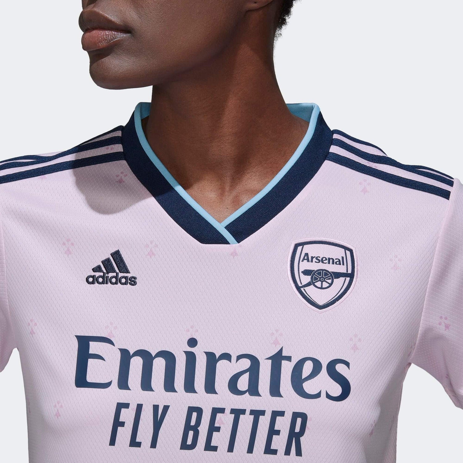 adidas 2022-23 Arsenal Women's Third Jersey - Clear Pink (Detail 1)
