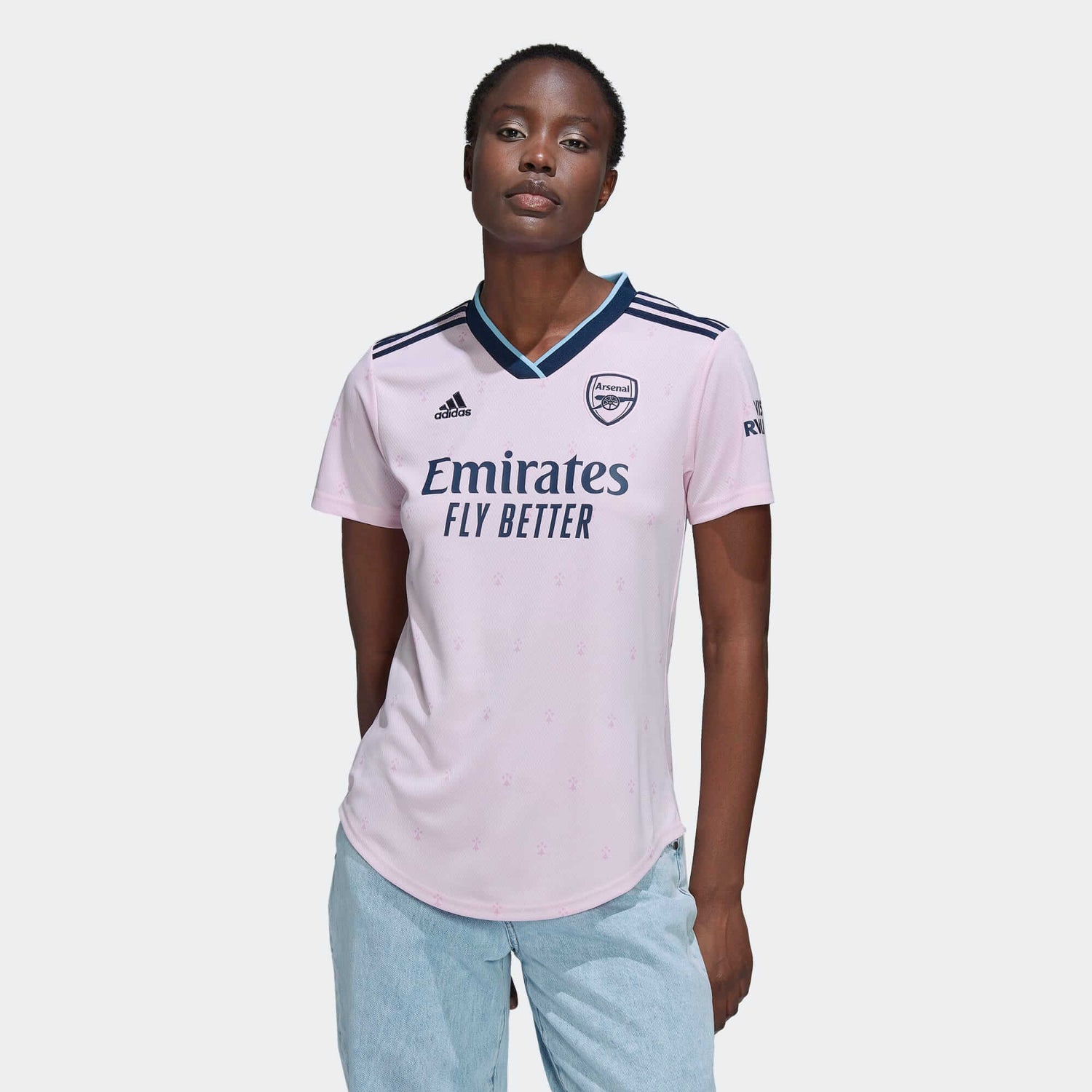 adidas 2022-23 Arsenal Women's Third Jersey - Clear Pink (Model - Front)