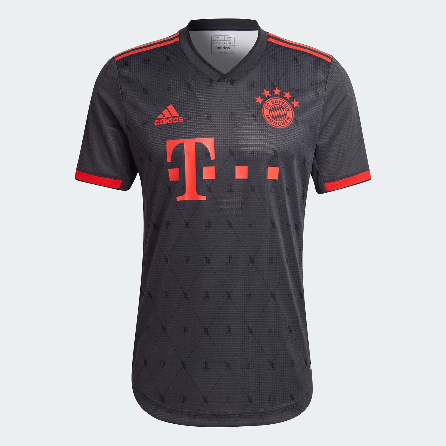 adidas 2022-23 Bayern Munich Authentic Third Jersey - Black-Red