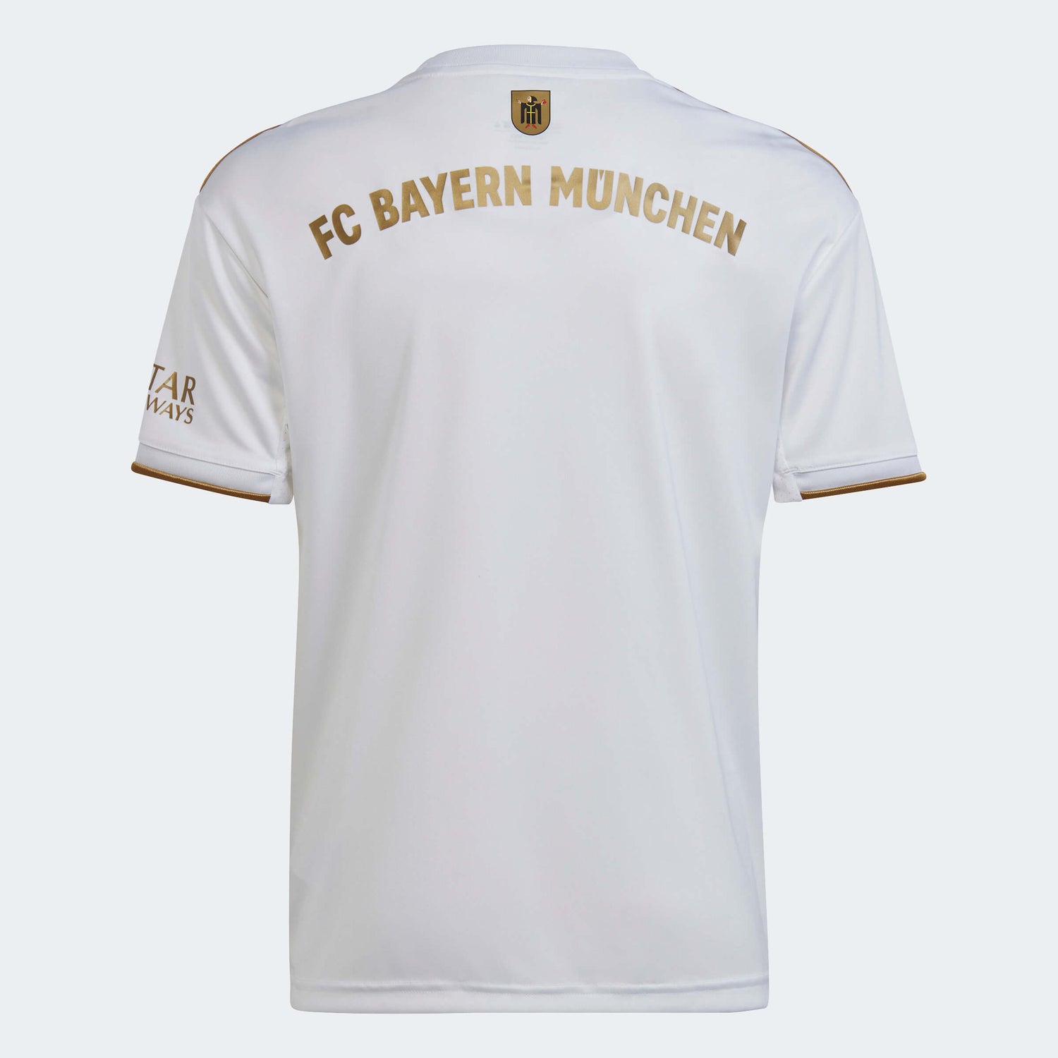 adidas 2022-23 Bayern Munich Youth Away Jersey - White-Gold (Back)