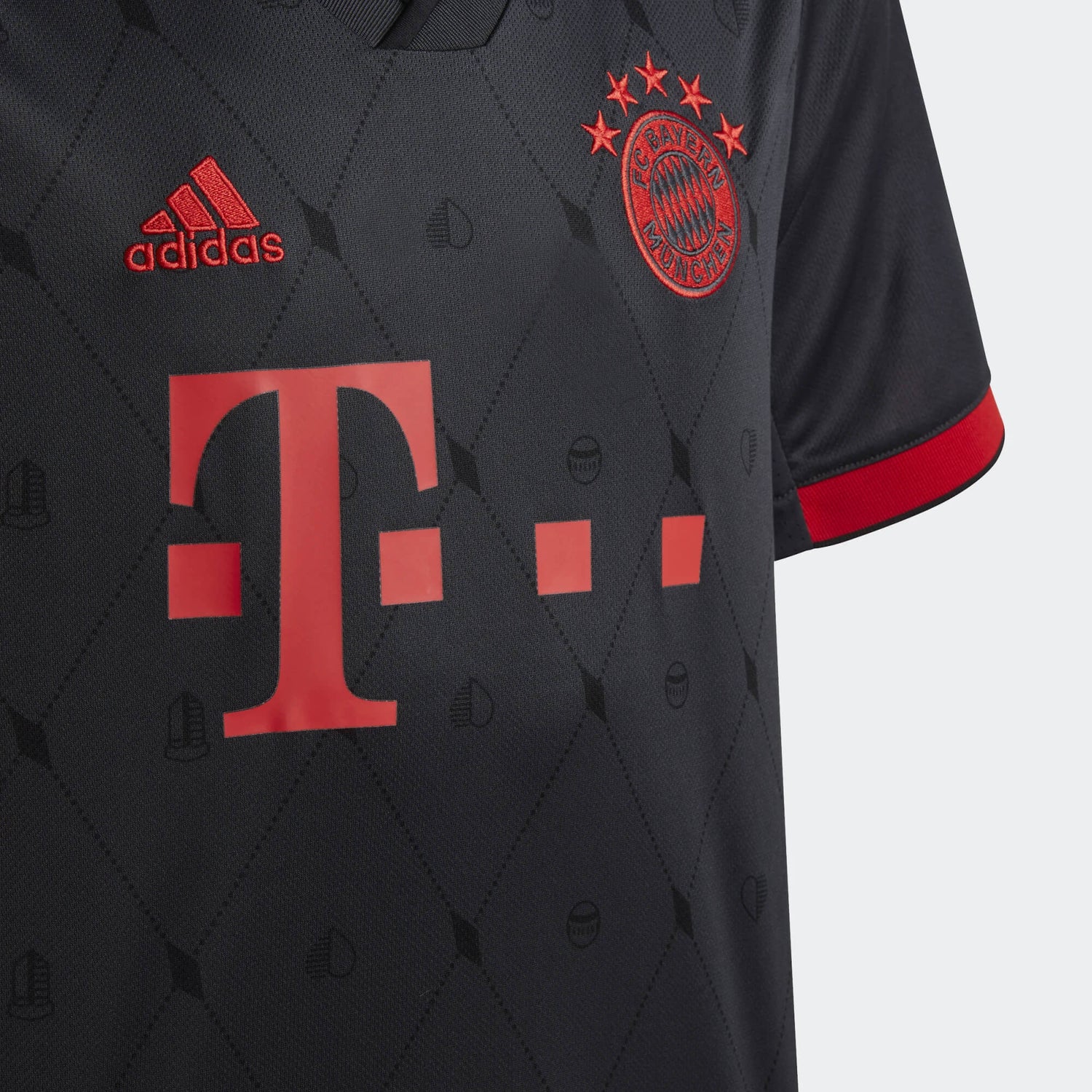 adidas 2022-23 Bayern Munich Youth Third Jersey - Night Grey (Detail 1)