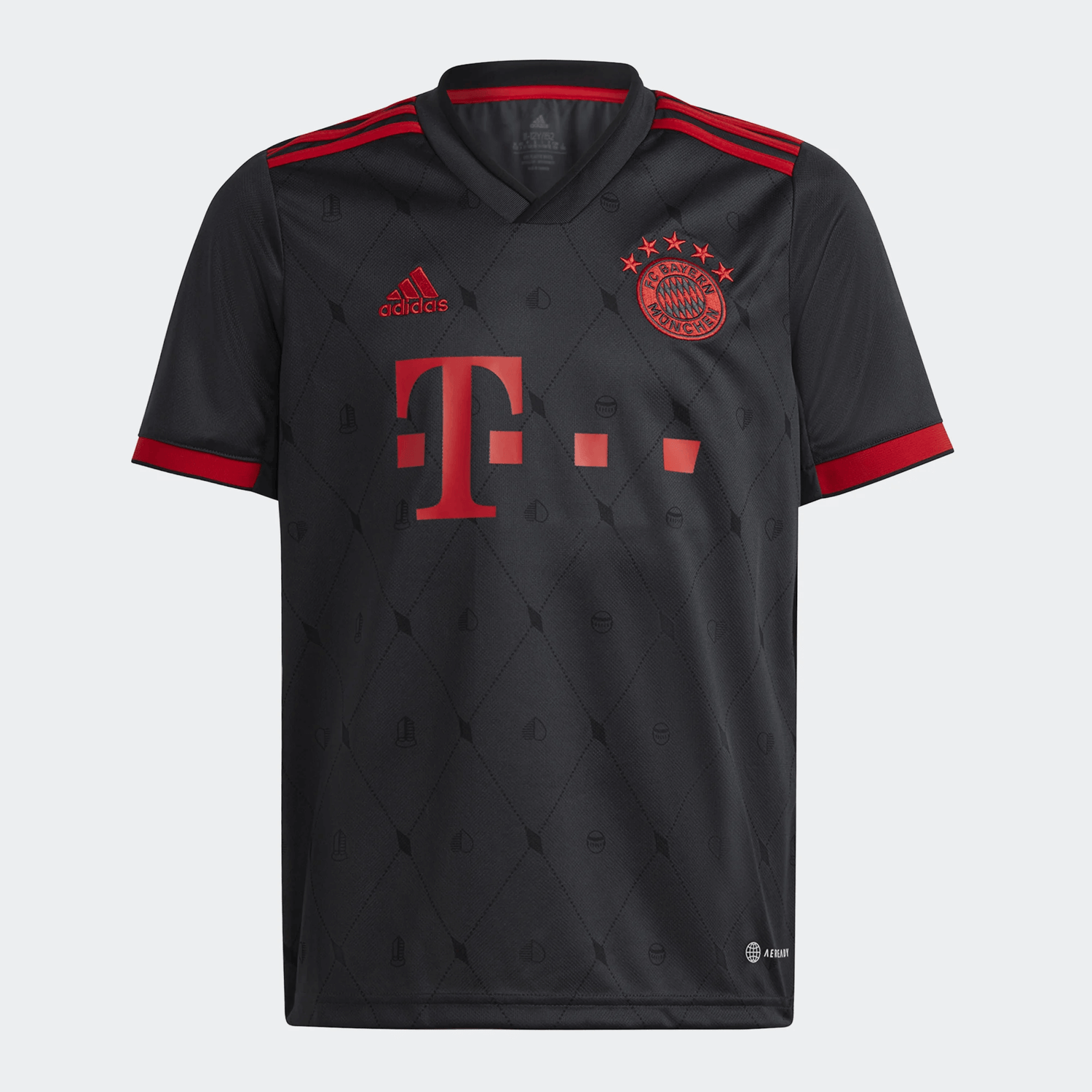 adidas 2022-23 Bayern Munich Youth Third Jersey - Night Grey (Front)