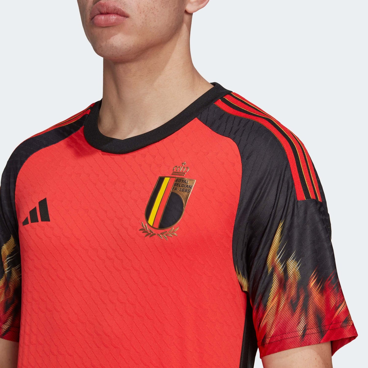 adidas 2022-23 Belgium Authentic Home Jersey - Red-Black - XL in
