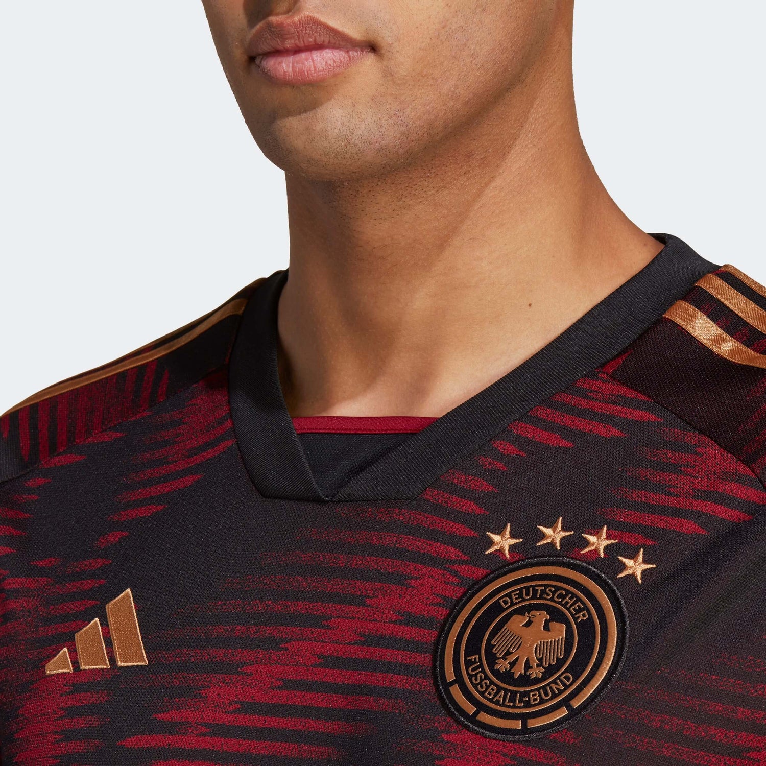  adidas 2022-23 Germany Away Long Sleeve Jersey Black (Detail 1)