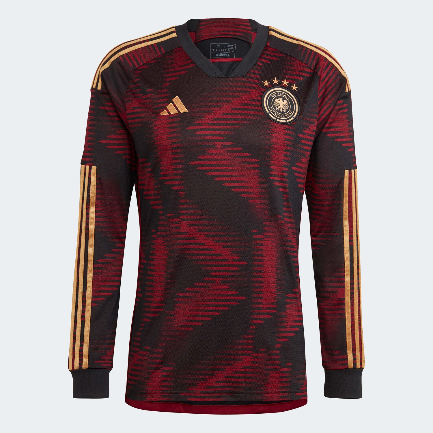  adidas 2022-23 Germany Away Long Sleeve Jersey Black (Front)