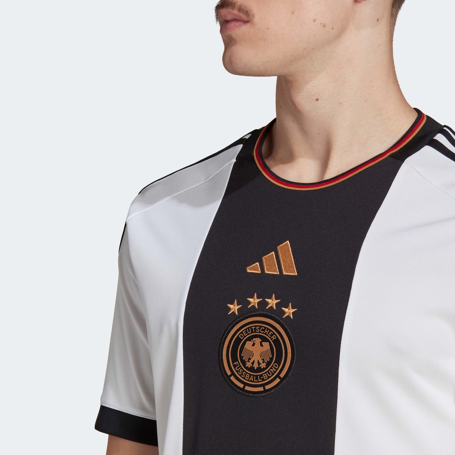 adidas 2022-23 Germany Home Jersey White-Black (Detail 1)