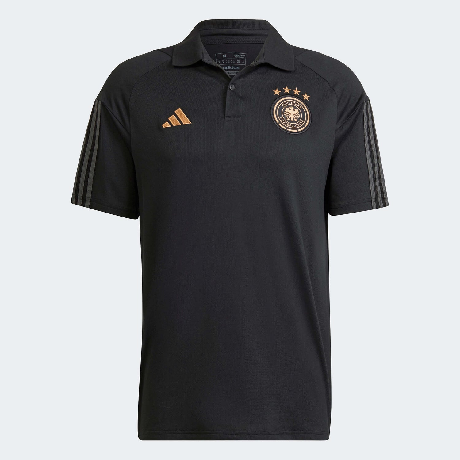 adidas 2022-23 Germany Tiro Polo Shirt - Black (Front)