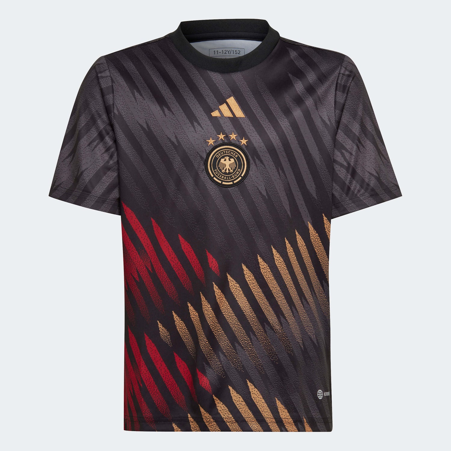 adidas 2022-23 Germany Youth Pre-Match Jersey - Black-Red-Tan (Front)