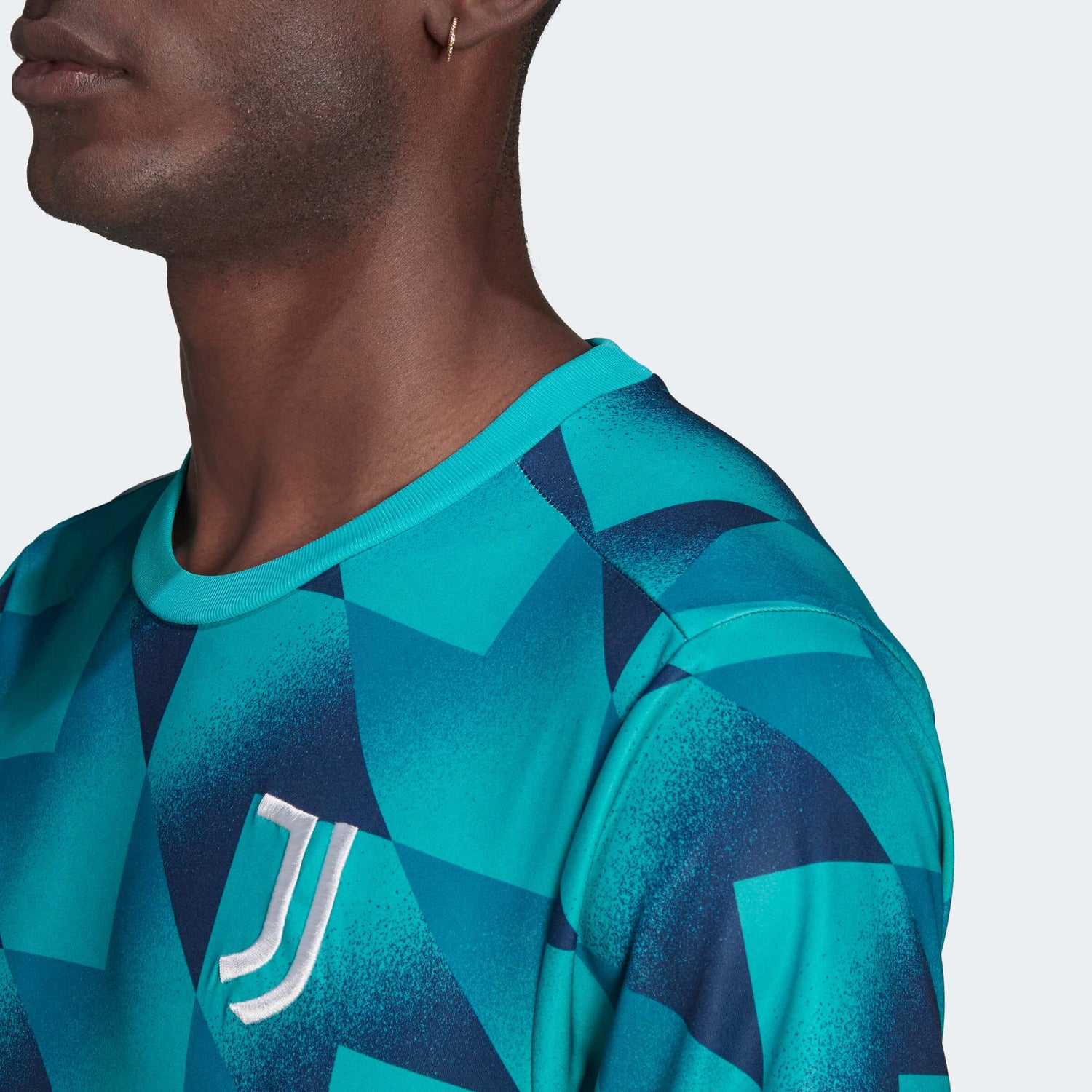 adidas 2022-23 Juventus Pre-Match Jersey - Aqua-Teal-Navy (Detail 1)