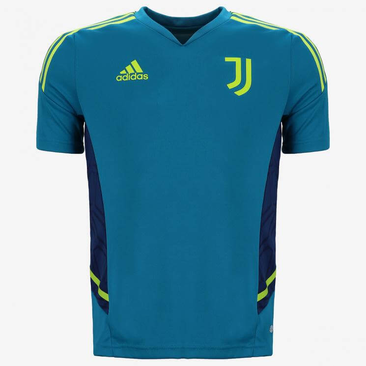 adidas 2022-23 Juventus Youth Training Jersey - Active Teal (Front)