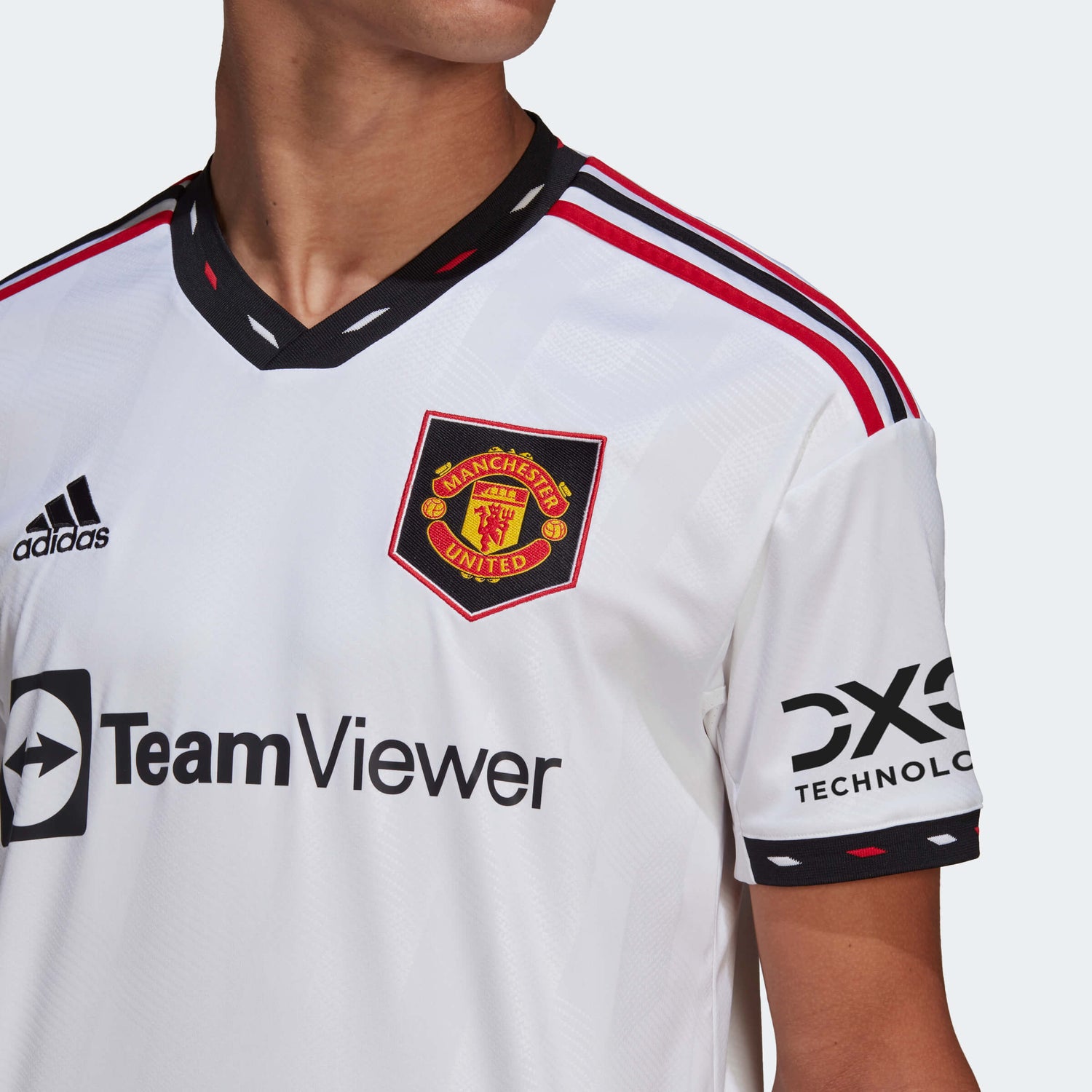 adidas 2022-23 Manchester United Away Jersey - White (Detail 1)