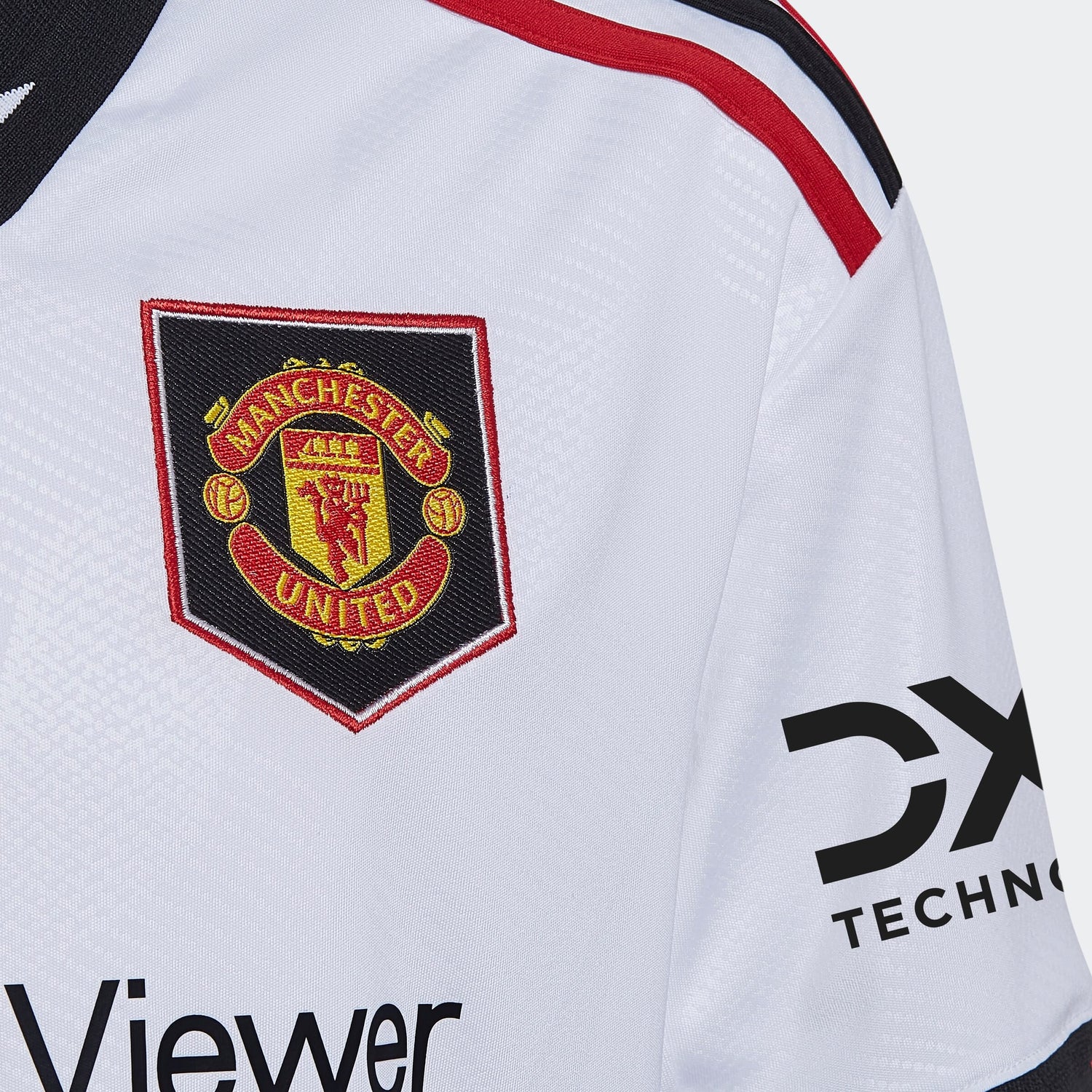 adidas 2022-23 Manchester United Youth Away Jersey - White (Detail 1)