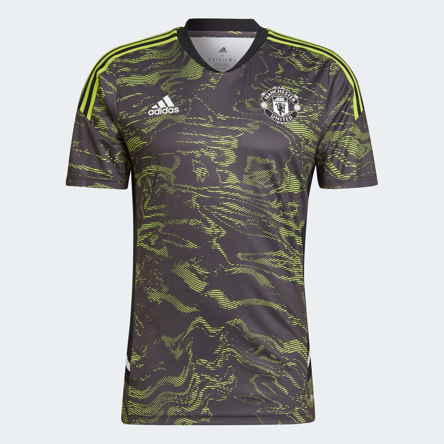 adidas 2022-23 Manchester United EU Training Jersey - Black-Slime (Front)