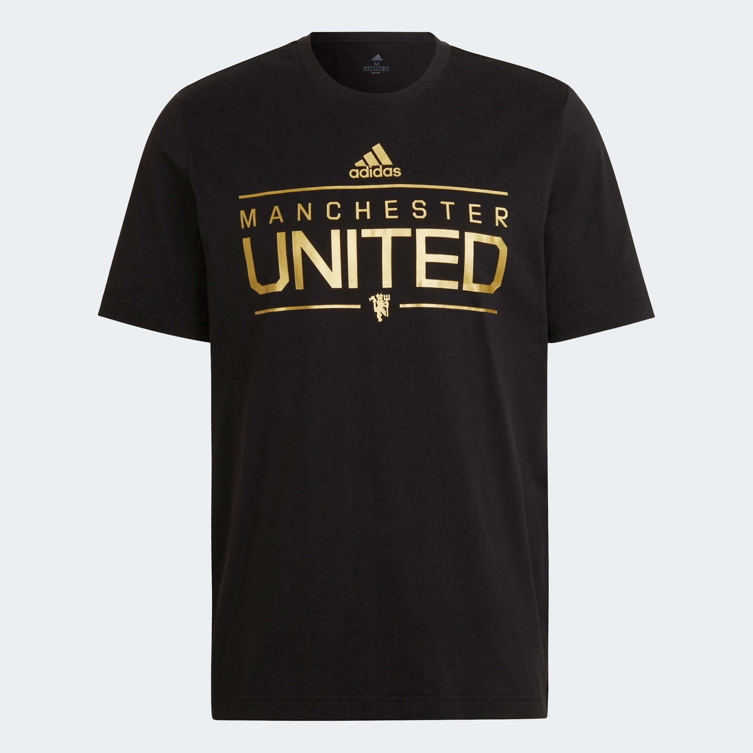 adidas 2022-23 Manchester United Graphic Tee - Black-Gold (Front)