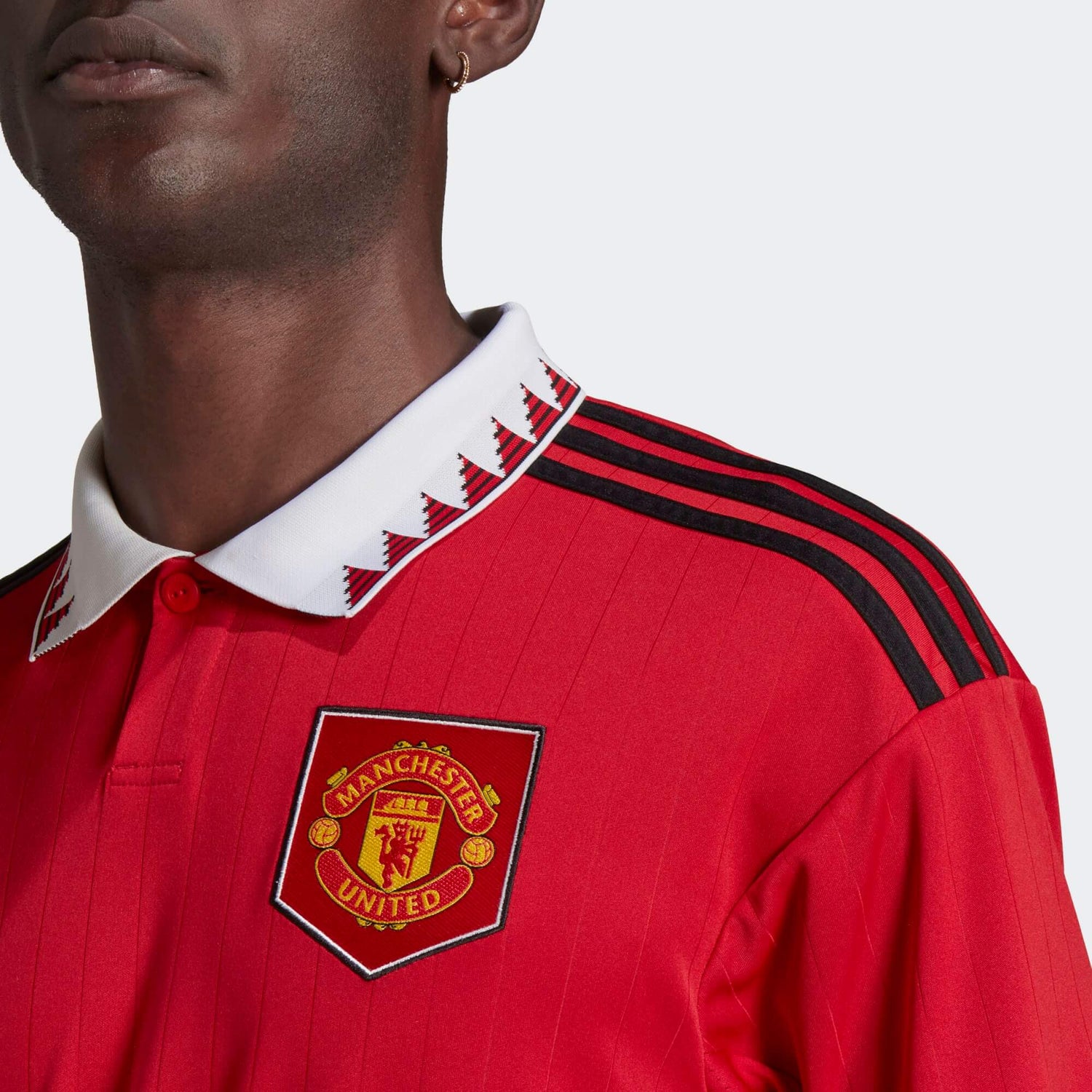 adidas 2022-23 Manchester United Home Jersey - Red-White (Detail 1)