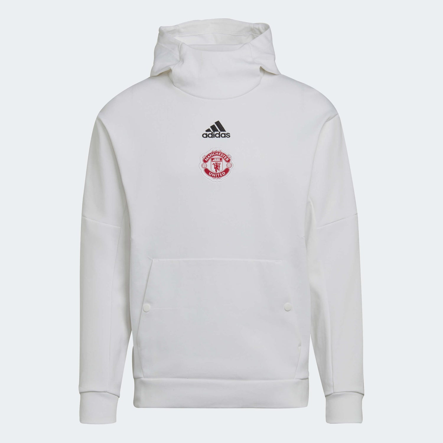 adidas 2022-23 Manchester United Travel Hoodie - White (Front)