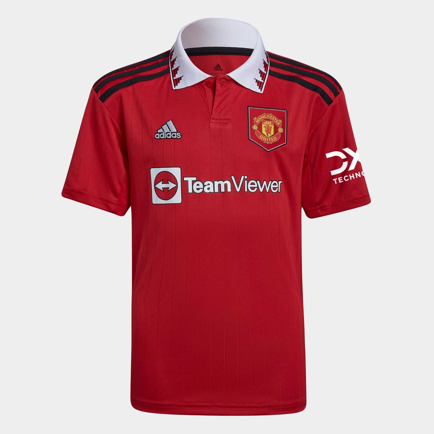 adidas 2022-23 Manchester United Youth Home Jersey - Red-White (Front)