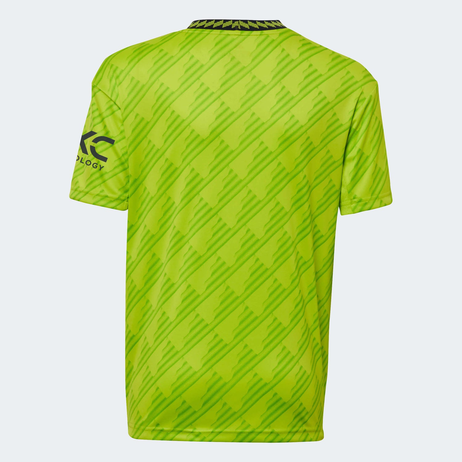 adidas 2022-23 Manchester United Youth Third Jersey - Solar Slime  (Back)