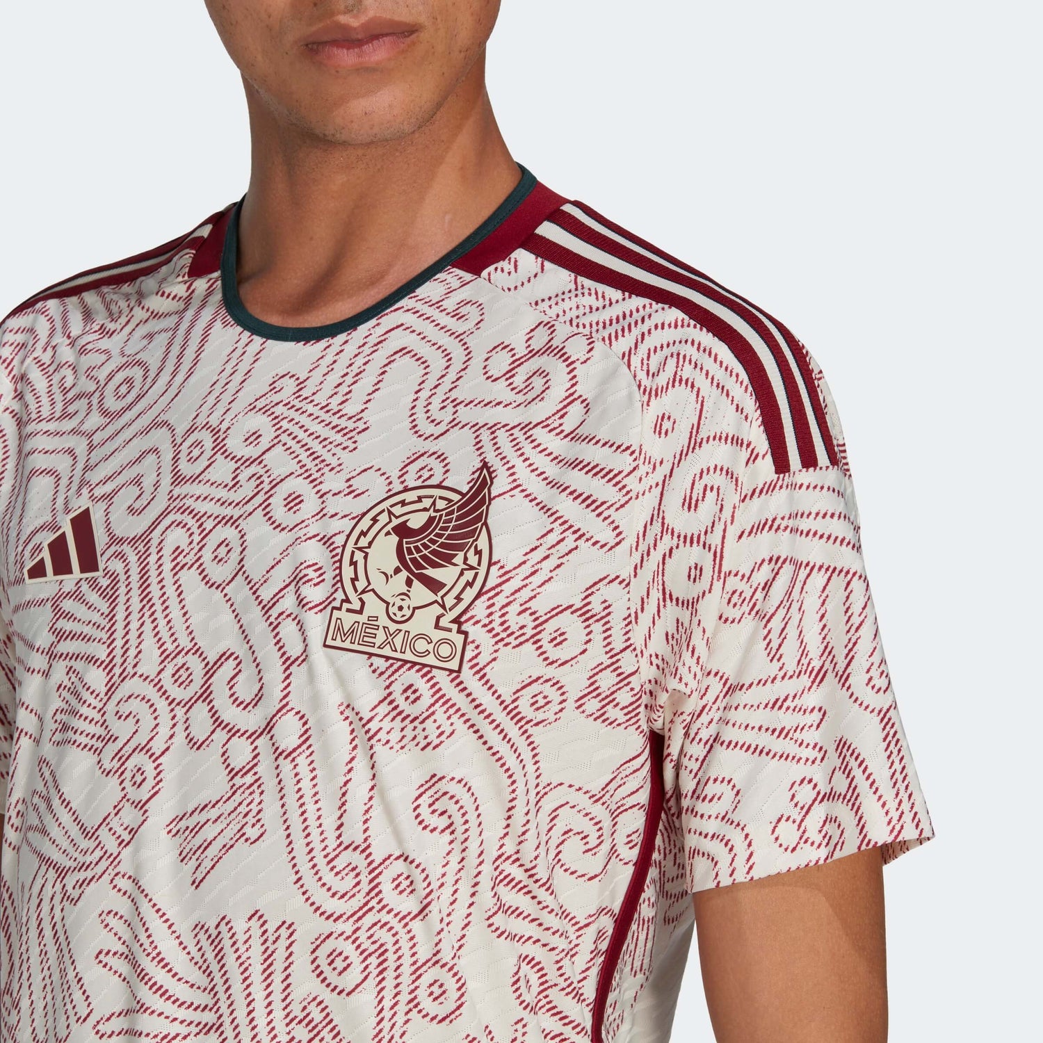 adidas 2022-23 Mexico Away Authentic Jersey Wonder White (Detail 1)