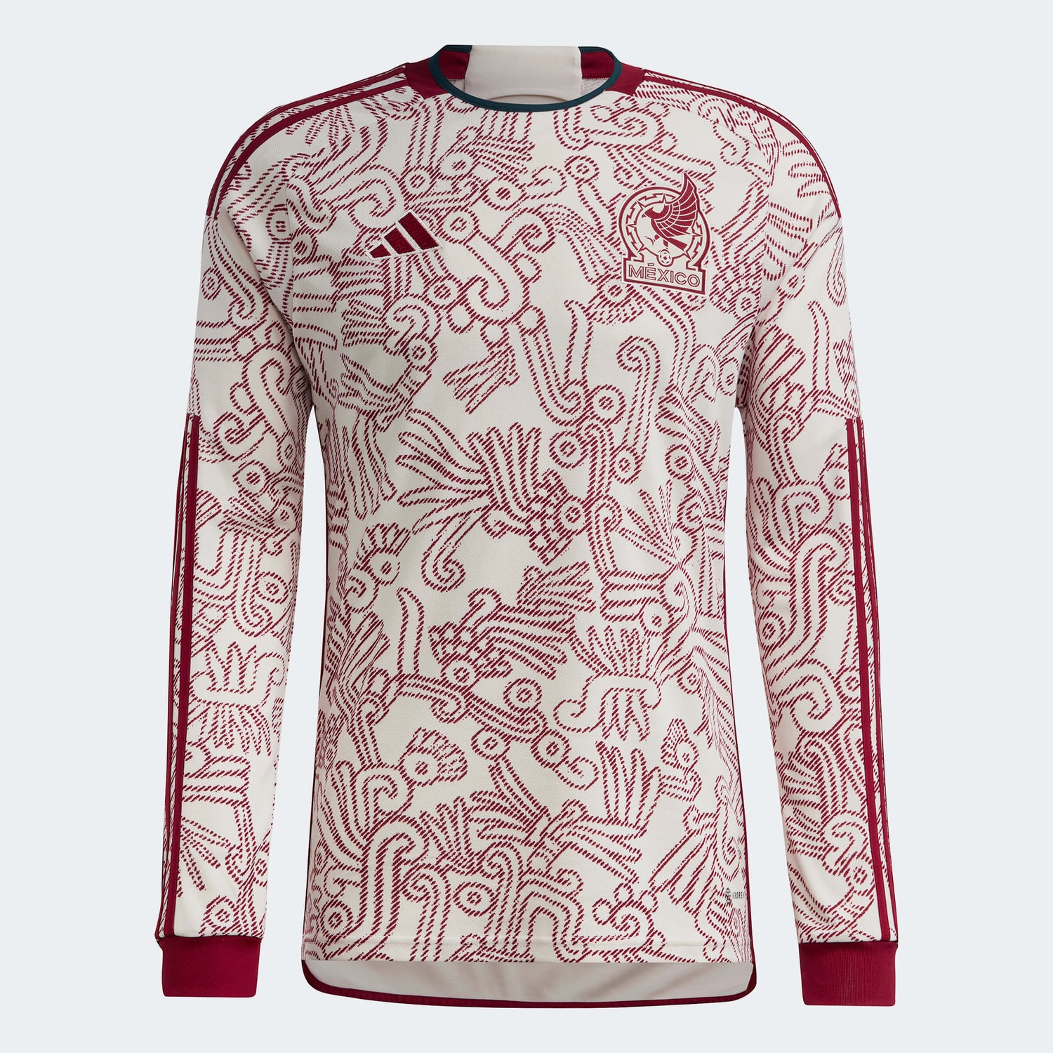 adidas 2022-23 Mexico Away Long Sleeve Jersey - Wonder White (Front)