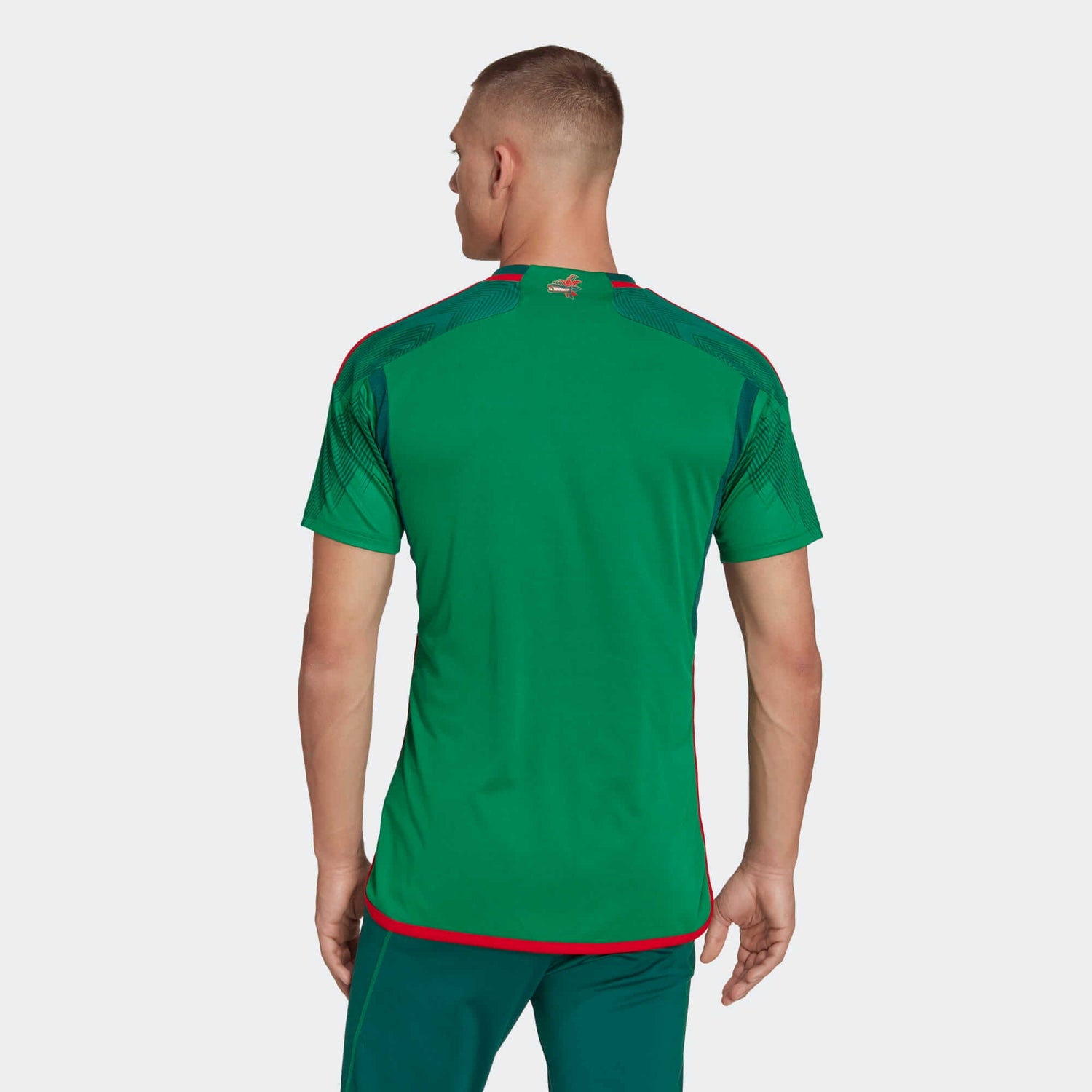 adidas 2022-23 Mexico Home Jersey - Green-Red (Model - Back)