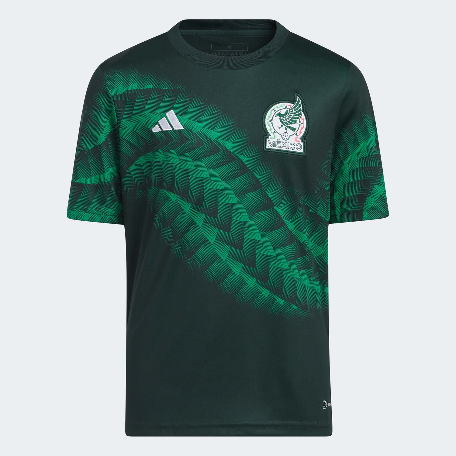 adidas 2022-23 Mexico Youth Pre-Match Jersey - Green Night-Vivid Green (Front)