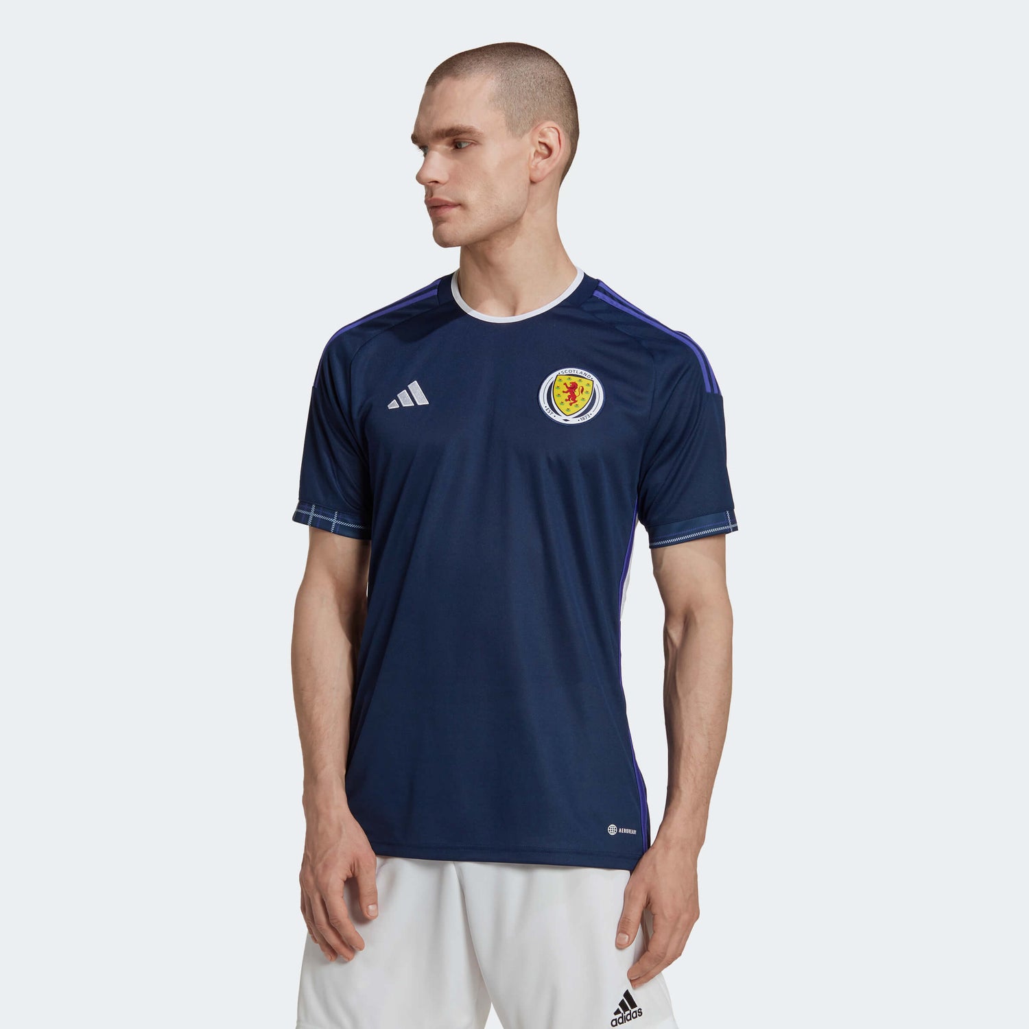 adidas 2022-23 Scotland Home Jersey - Navy Blue (Model - Front)