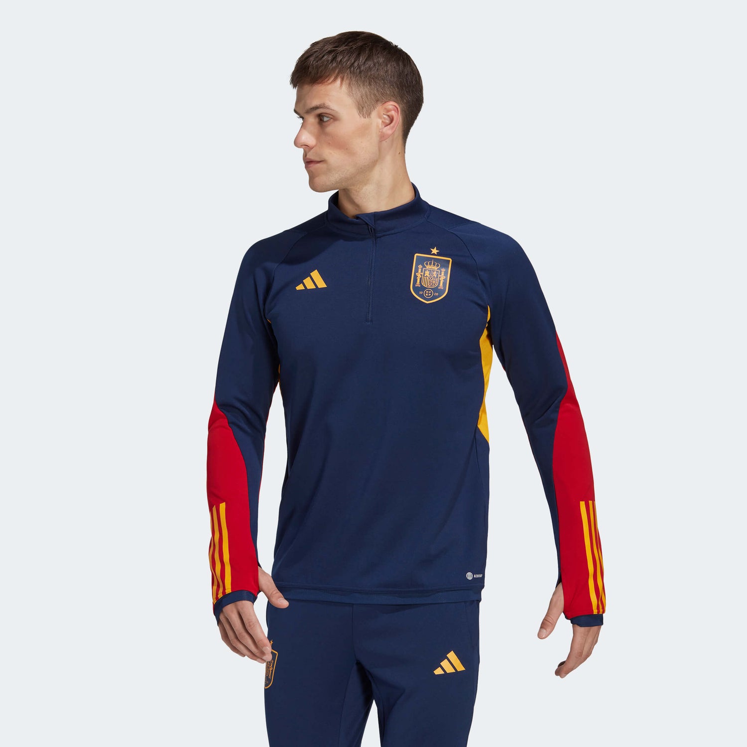 adidas 2022-23 Spain Training Top - Navy (Model - Front)